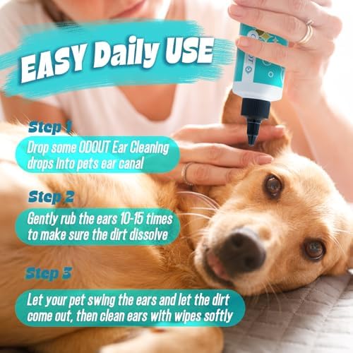 Ear Cleanser for Dogs and Cats, Pet Ear Wash Cleaning Solution with Orchid Extract Release Itching and Deodorize, Fragrance Free 200ml - Image 3
