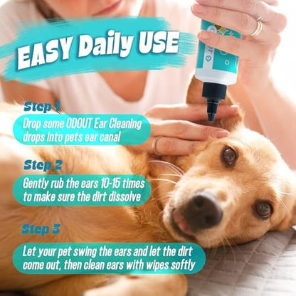 Ear Cleanser for Dogs and Cats, Pet Ear Wash Cleaning Solution with Orchid Extract Release Itching and Deodorize, Fragrance Free 200ml - Image 3