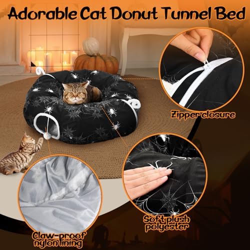 Aliceset Halloween Cat Tunnel Bed for Indoor Cats - Image 4