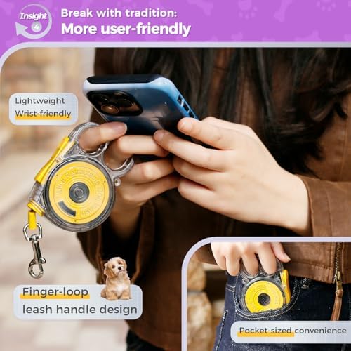10 ft Retractable Dog Leash for Tiny & Small Dogs, Puppies, Cats - Image 5