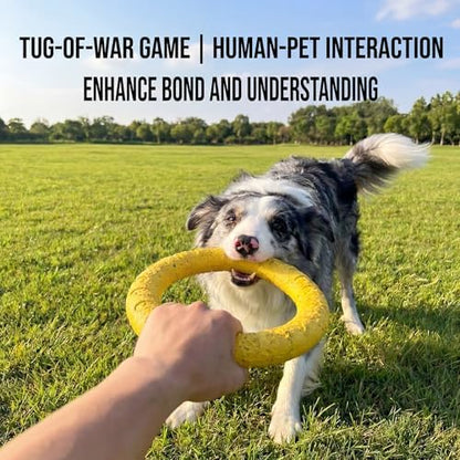 Dog Toys, Dog Chew Toys for Aggressive Chewers,Flying Discs for Medium/Large Breeds. Floating Dog Ring Toys for Throwing, Catching, Grabbing. (Large) - Image 5