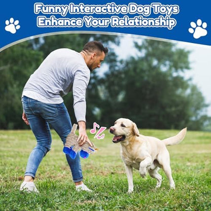 loncoldy Squeaky Dog Toys, Plush Chew Toys for Dogs, Crinkle Interactive Squeaky Stuffed Dog Toy for Small Medium Breeds, Dog Toy to Keep Them Busy, Pet Toys for Dogs - Image 3