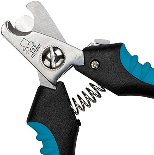 Master Grooming Tools Ergonomic Pro Nail Clippers — Professional Clippers for Trimming Pet Nails - Small, 5⅛",Black/Teal - Image 2