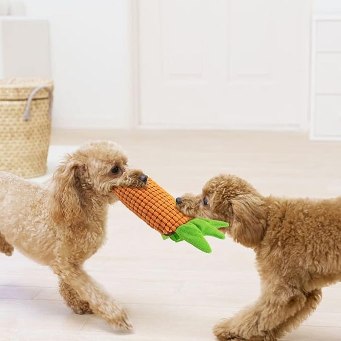 AWOOF Pet Snuffle Mat for Dogs, Interactive Feed Game for Boredom, Encourages Natural Foraging Skills for Cats Dogs Bowl Travel Use, Dog Treat Dispenser Indoor Outdoor Stress Relief (Orange)
