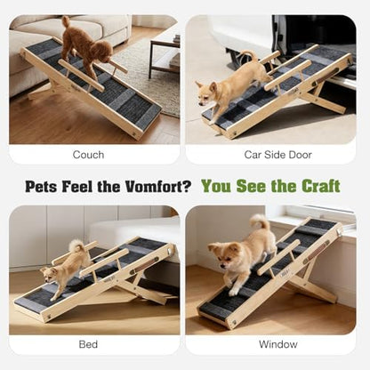 Upgraded Dog Ramp for Couch, Foldable Wooden Pet Ramp, Portable Pet Steps - Image 6