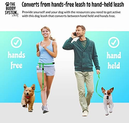 The Buddy System - Hands Free Dog Leash - Small Dog, Large Belt, Green - Image 2