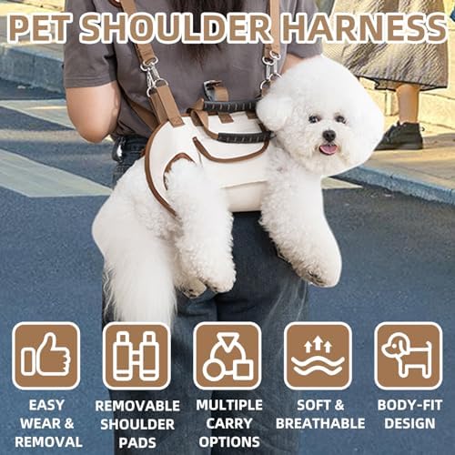 Dog Carrier Backpack for Small Pets, Breathable Detachable Travel Pet Bag with Adjustable Straps, Portable Hands-Free Dog Cat Carrier Backpack for Hiking, Walking & Camping (S) - Image 2
