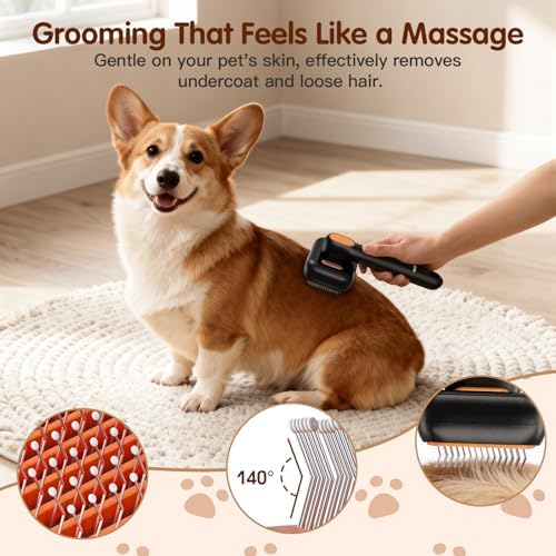 Steam Cat Brush for Shedding, Self-Cleaning Deshedding Grooming Comb - Image 3