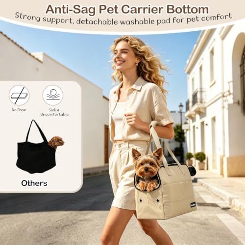 VavoPaw Dog Purse Carrier for Small Dogs,Puppy Travel Tote Bag Up to 11 lbs - Image 6