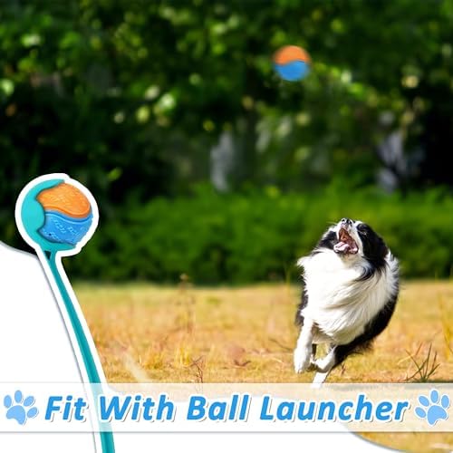 6Pcs Squeaky Dog Balls, Dog Toys Balls for Training, Tough Ball Toys for Dogs, Fit with Dog Ball Launcher, High Bouncy Dog Ball for Interactive Playing, Puppy Pet Chew Balls Teething Balls 2.5in - Image 5