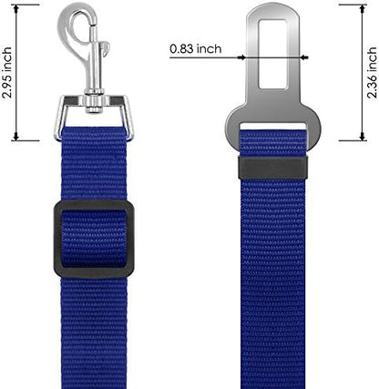 YuCool Dog Seat Belt,4 Piece Set Dog Car Adjustable Seatbelts for Vehicle Nylon Pet Safety Heavy Duty & Elastic Car Harness for Dogs - Image 4