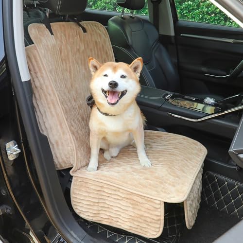 Dog Car Seat Cover, Waterproof Non-Slip Pet Mat, LightCoffee Front Seat by AEEISHOMEREFORM