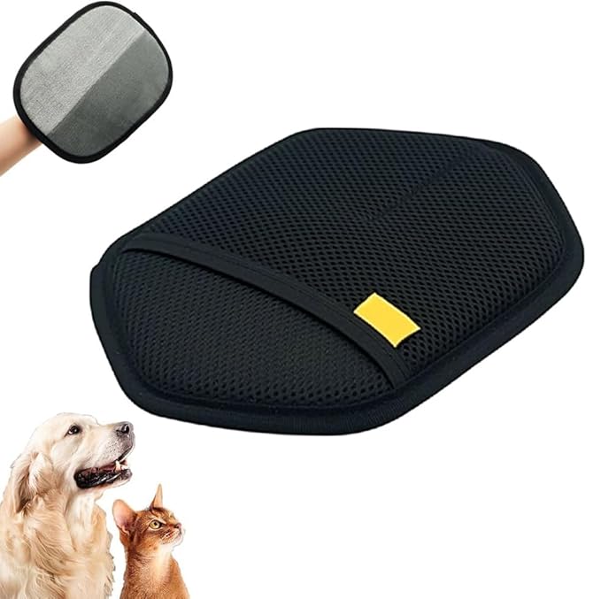 Pet Hair Removal Glove,2026 New Grooming Pet Hair Remover Gloves for Cats & Dogs,Reusable Pets Hair Remover Tool for Bed Sheets Couch Clothes Carpet Car Seat (A-Black)