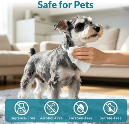 Prime Pets Dog Wipes for Paws and Butt, 600 Count, Pet Wipes for Dogs & Cats, 100% Fragrance Free, Deodorizing Puppy Wipes for Cleaning Face Eyes Ears Paws Teeth Body - Image 6