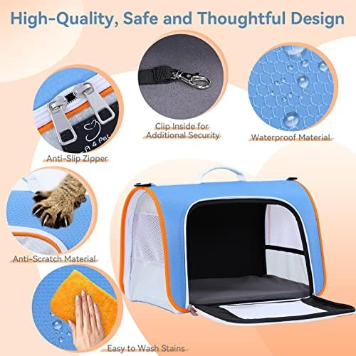 A 4 Pet Cat Carrier, Airline Approved, EVA Soft-Sided, Anti-Collapse - Image 3