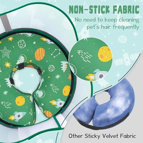 Elevated Inflatable Dog Cone Collar to Stop Licking, Doggie Donut Collar After Surgery, Soft Dog Cone Alternative for Small Medium Large Dogs - Image 4