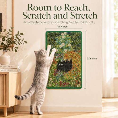 Art Sisal Cat Scratcher Mat, Cat Wall Scratchers for Indoor Cats - Image 2