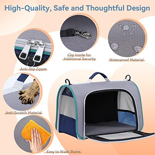 A 4 Pet Cat Carrier, Airline Approved, EVA Soft-Sided, Anti-Collapse - Image 3