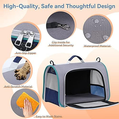 A 4 Pet Cat Carrier, Airline Approved, EVA Soft-Sided, Anti-Collapse - Image 3