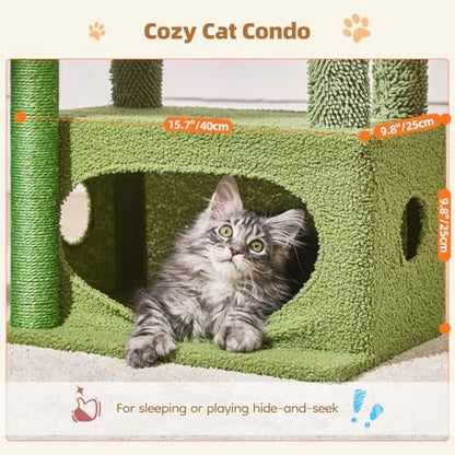 Taoqimiao Cactus, Cat Tree, 38.5In Cat Tower for Indoor Cats, for Kittens - Image 4