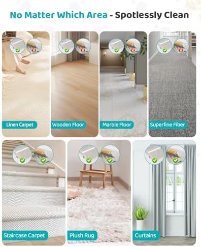 Pet Hair Remover for Carpet, 54 Inch Adjustable Long Handle Carpet Rake for Pet Hair Removal, 3 Piece Dog Hair Carpet Rake and Carpet Scraper Tool for Rugs, Couch, Stairs, Furniture - Image 5