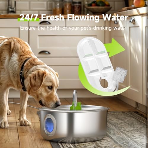 Dog Water Fountain Filters for FS20 Dog Water Fountain, 10 Pack Filters with 10 Pack Sponges Set, 5 Layer Replacement Filters for SL Tap Dog Fountain Battery Operated FS20 - Image 2
