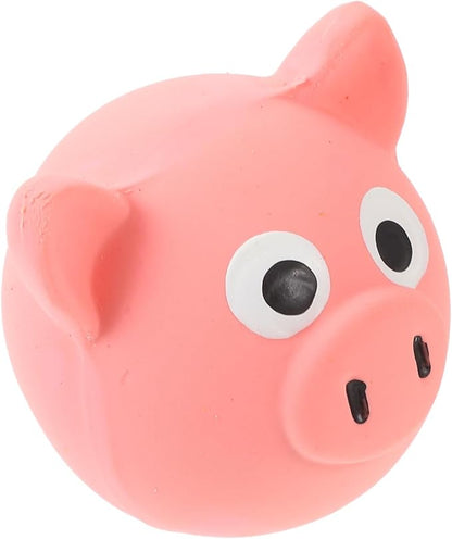 POPETPOP Squeak Dog Toy, Latex Cute Pig Toy for Dog Chew Toys, Funny Pet Interactive Toy, Dog Squeaky Toys for Small Pet Puppies Indoor Outdoor Biting Chasing Games