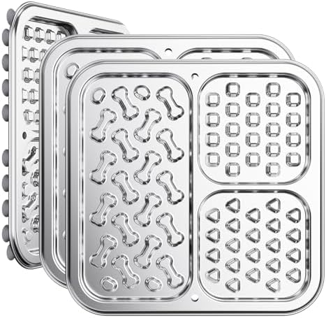 Kactoily 2-Pack 304 Stainless Steel Lick Mat for Dogs and Cats by kactoily