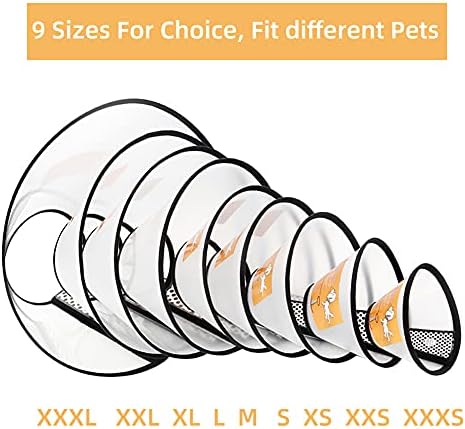 Plastic Pet Recovery Collars & Cones for Dogs and Cats After Surgery Adjustable Dog Neck Cone Surgical Elizabeth E-Collar Prevent Biting and Stop Licking Wound (XL) - Image 2