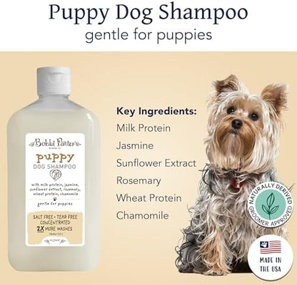 Bobbi Panter Puppy Dog Shampoo Milk Protein, Jasmine, Sunflower & Chamomile – Gentle Nourishing Formula for Puppies & Sensitive Skin, Tear-Free, 30:1 Concentrate, Made in USA, 14 oz - Image 2