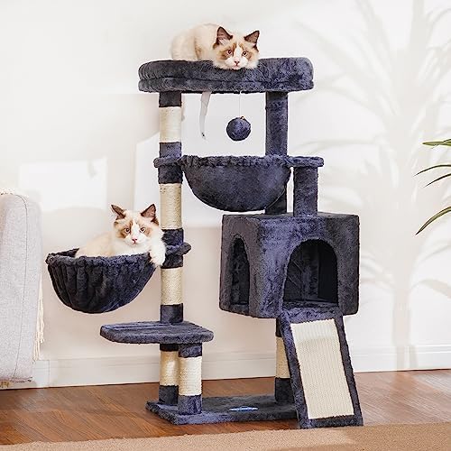 Hey-brother Cat Tree Tower with Large Bed, Hammocks, Scratcher, MPJ006SG - Image 2