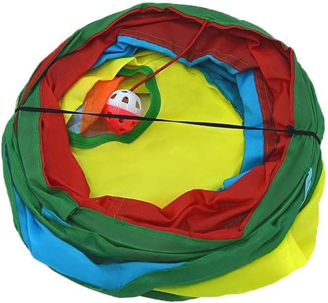 3-Way Collapsible Cat Tunnel Tube Toy Rainbow Y-Shape - Image 7