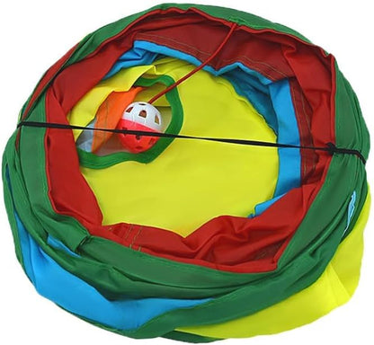 3-Way Collapsible Cat Tunnel Tube Toy Rainbow Y-Shape - Image 7