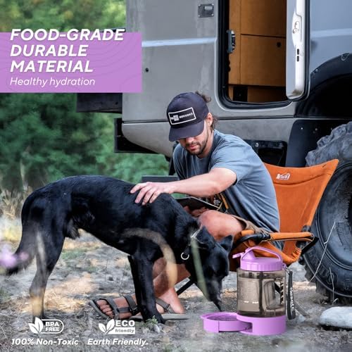 Dog Water Bottle Portable Travel - 77oz Large Travel Water Bowl for Dogs Camping Hiking Beach Traveling Essentials,Big Pet Bottles Bowl Water Dispenser for On The Go Park Car Walking Accessories - Image 3