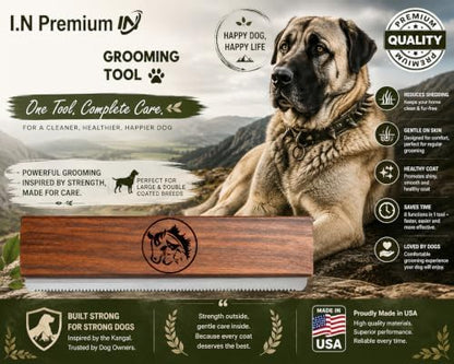 I.N 8-Inch Desheding Brush for Dog & Horses Remove loose Hair & Undercoat Deshedding Tools for Large Dogs, Horses, Ponies,& Cows Pet Grooming Brush - Image 6