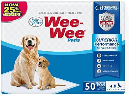 Four Paws Wee-Wee Superior Performance Dog Pee Pads, 50 Count by FourPaws