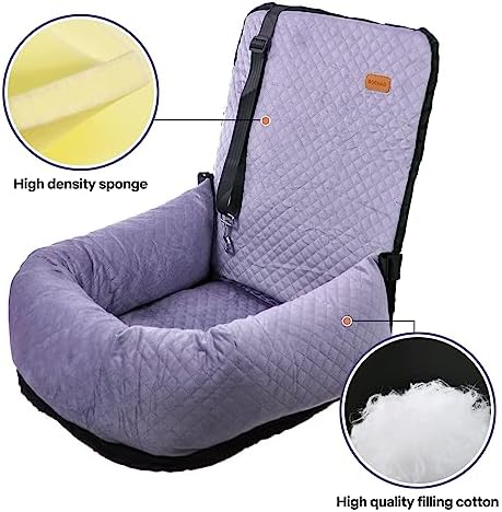Dog Car Seat for Small Medium Dogs Pet Up to 40 lbs Purple - Image 3