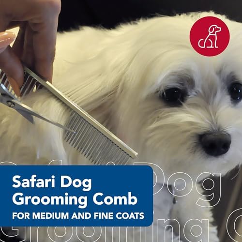 Coastal Pet Safari Dog Grooming Combs for Medium and Fine Coats - Undercoat Rake for Fine Coats - For Small, Medium or Large Dogs - 4 1/2" - Image 2