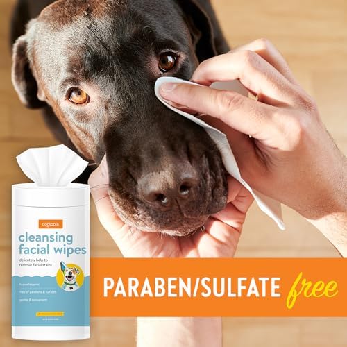 Dogtopia Cleansing Facial Wipes for Pets | Convenient Face Cleaning Wipes (60 Count) for Dogs and Cats | Hypoallergenic, Fragrance-Free, Remove Eye Discharge and Tear Stains - Image 5