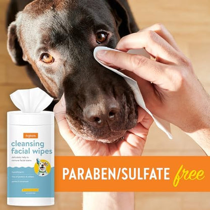 Dogtopia Cleansing Facial Wipes for Pets | Convenient Face Cleaning Wipes (60 Count) for Dogs and Cats | Hypoallergenic, Fragrance-Free, Remove Eye Discharge and Tear Stains - Image 5