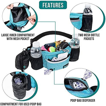 PetAmi Dog Fanny Pack, Treat Pouch for Dog Walking Training, Turquoise Blue - Image 3