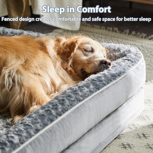 WNPETHOME Orthopedic Washable Dog Bed Large for Senior Dog Cozy Sleep - Image 2