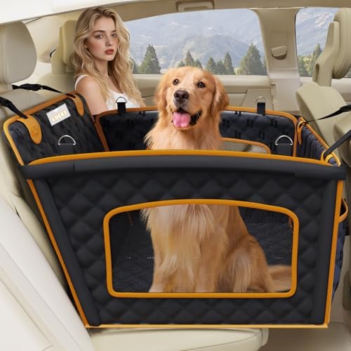 Dog Car Seat for Large Dog with Sturdy Fiberglass Support & Hard Bottom by Unknown
