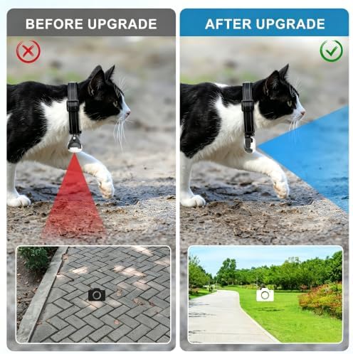 1080P Cat Camera Collar - Wireless Mini Sport Cam with Video Recording, Small Action Camera for Pet Supplies, Indoor/Outdoor Body Cam for Cats（Black Standard） - Image 4