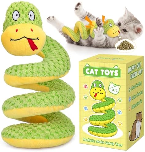 Retro Shaw 11"Snake Cat Toys Catnip Interactive Toy for Indoor Cats Kittens by RetroShaw