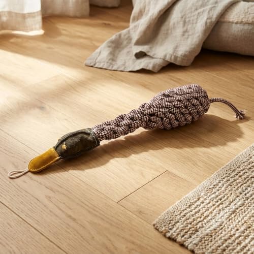 Crinkle Duck Rope and Chew Bird Dog Toy, Large Size, Brown - Image 2