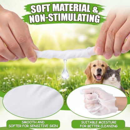 Irenare 6 Pack / 150 Pcs Pet Glove Wipes Bulk for Dogs and Cats, No-Rinse - Image 6