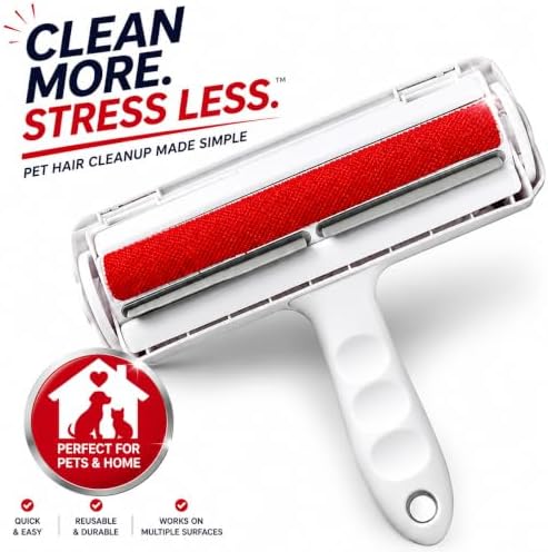 Pet Hair Remover Roller for Dogs and Cats, Reusable Self-Cleaning Lint Roller for Furniture, Couch, Carpet, Bedding and Clothing, No Refills or Batteries Required - Image 2