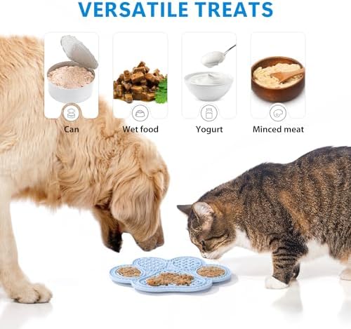 Li&Zhao Lick Mat for Dogs - 2 PCS Dog Lick Mats with Suction Cups Cat Lick Mat Puppy Lick Mat for Cats Dog Slow Feeder Dog Enrichment Toys for Yogurt Peanut Butter Food Treats - Image 3