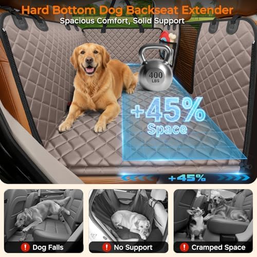 URPOWER Hard Bottom Dog Car Seat Cover, Back Seat Extender for Cars & SUVs - Image 2